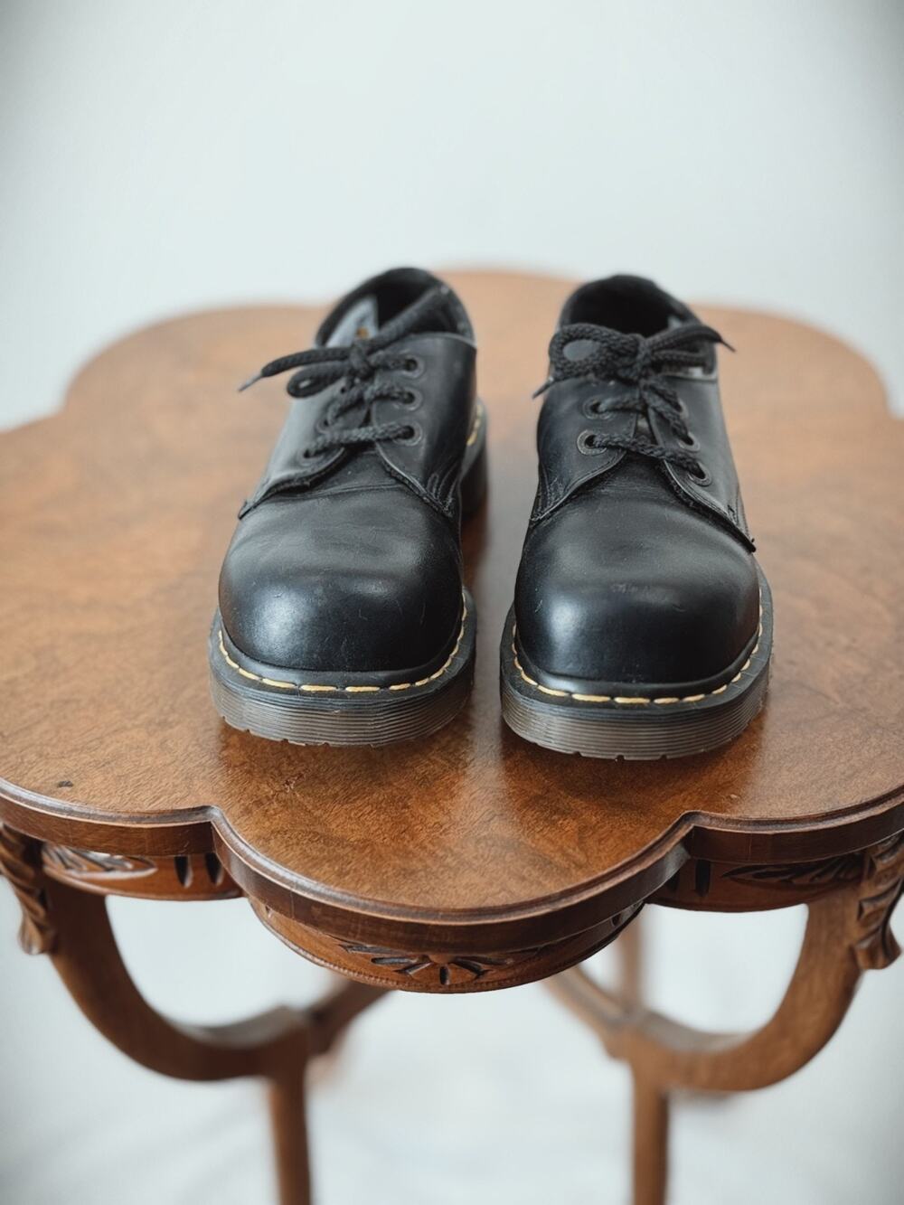Dr. Martens Industrial Steel Toe Lace Up Loafers MIE England Women's 5 #0016